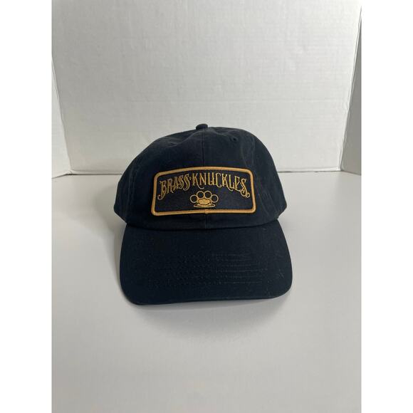 NEW Brass Knuckles Promotional Hat Black Patch Adjustable - Picture 1 of 5